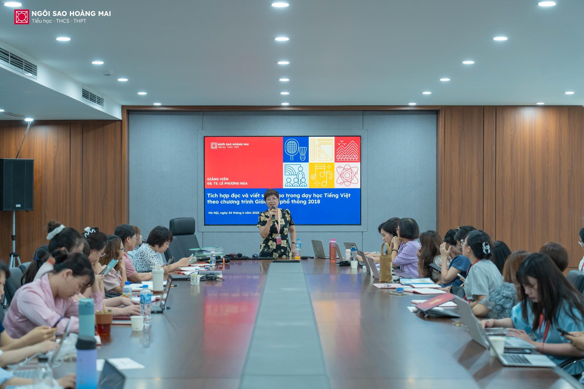 Tập huấn cùng giáo sư, tiến sĩ Lê Phương Nga: “Tích hợp đọc và viết sáng tạo trong dạy học Tiếng Việt theo chương trình GDPT 2018