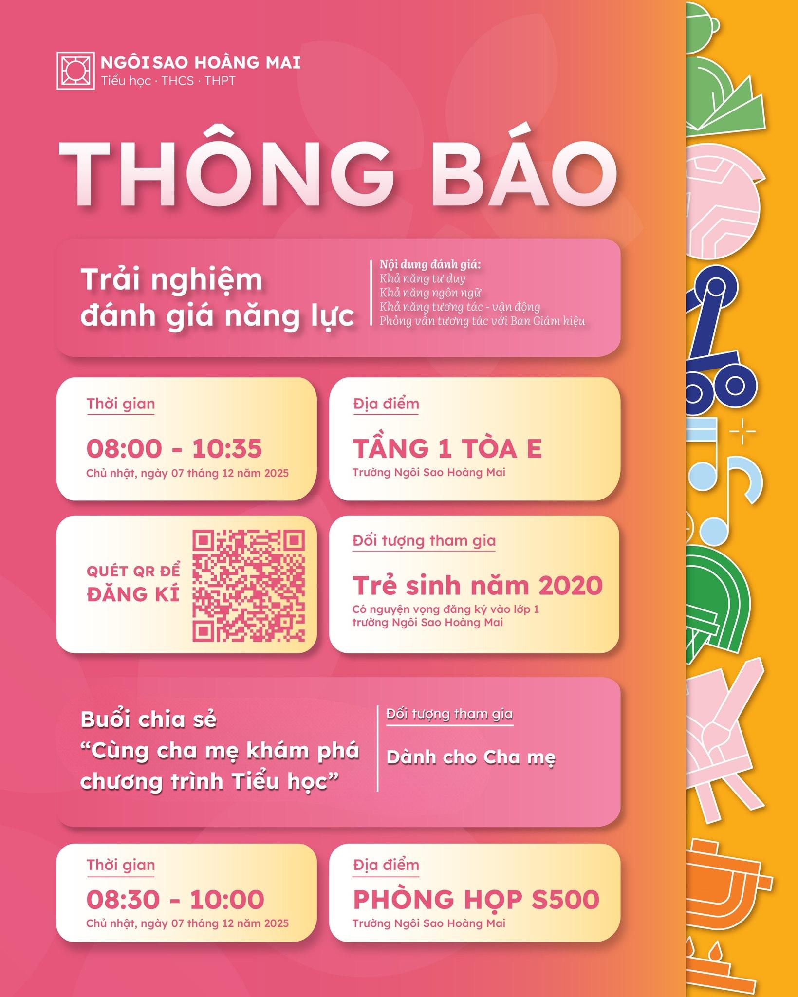 TRẢI NGHIỆM ĐÁNH GIÁ NĂNG LỰC & CÙNG CHA MẸ KHÁM PHÁ CHƯƠNG TRÌNH TIỂU HỌC
