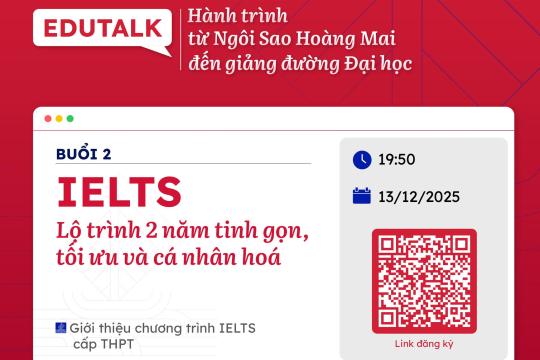 HƠN 70% HOMER KHỐI 12 CHINH PHỤC IELTS – ĐIỂM TRUNG BÌNH ~ 7.0 "EDUTALK Buổi 2: IELTS – LỘ TRÌNH 2 NĂM TINH GỌN, TỐI ƯU & CÁ NHÂN HÓA "