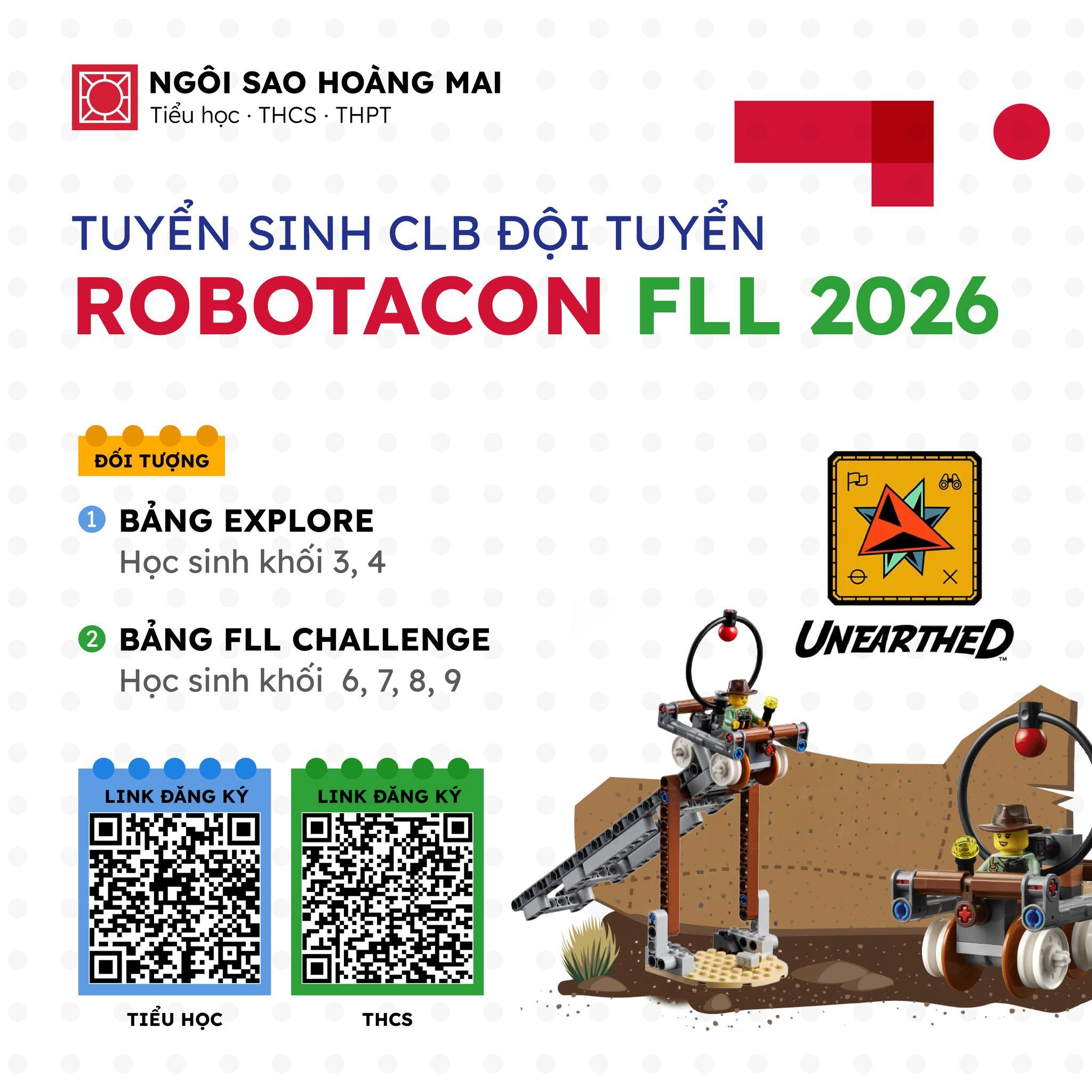 CHÍNH THỨC MỞ ĐƠN TUYỂN CHỌN ĐỘI ROBOTACON FIRST LEGO LEAGUE 2025–2026