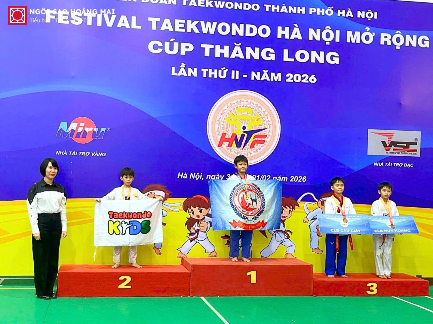 “VÕ SĨ NHÍ” HÀ ANH ĐỨC XUẤT SẮC ĐẠT 2 HUY CHƯƠNG VÀNG TẠI FESTIVAL TAEKWONDO THỦ ĐÔ