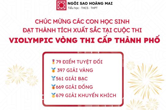 79 ĐIỂM TUYỆT ĐỐI 397🥇 | 561🥈| 669🥉| 679 🎖️TẠI SÂN CHƠI VIOLYMPIC CẤP THÀNH PHỐ
