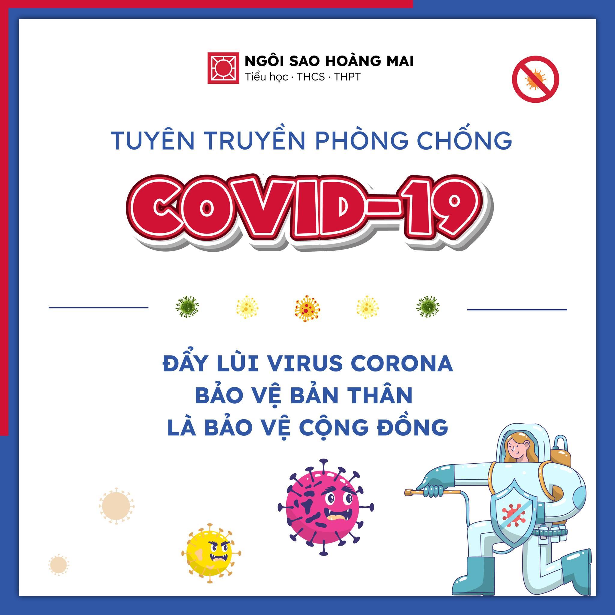 CHỦ ĐỘNG PHÒNG CHỐNG COVID-19 – BẢO VỆ SỨC KHỎE HỌC SINH NGÔI SAO HOÀNG MAI