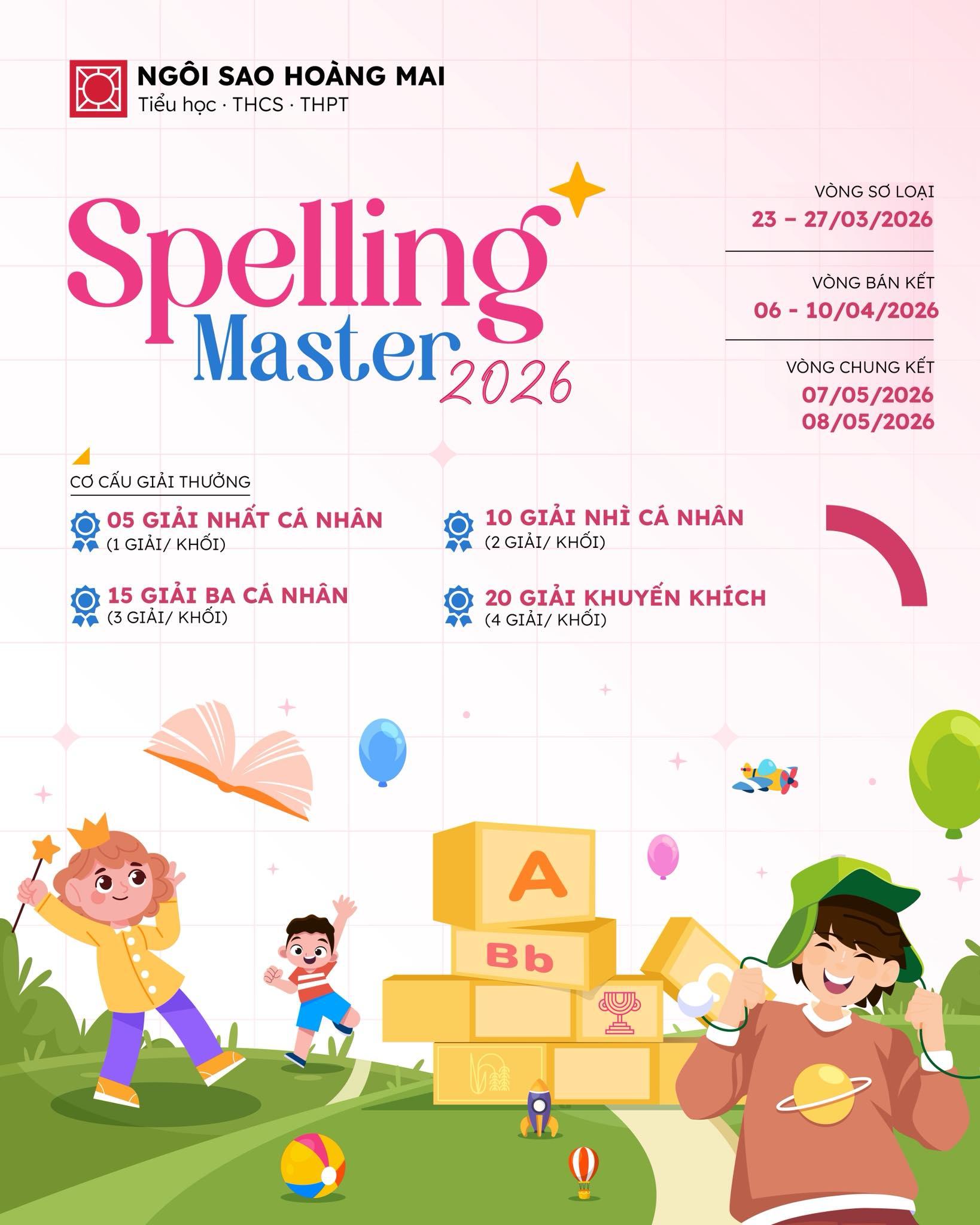 CHÍNH THỨC KHỞI ĐỘNG CUỘC THI TIẾNG ANH “SPELLING MASTER 2025–2026” – READ TO SUCCEED