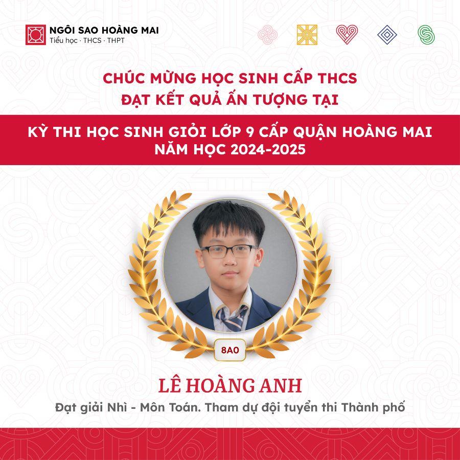 Học sinh cấp THCS đạt kết quả ấn tượng tại kỳ thi học sinh giỏi cấp quận Hoàng Mai năm học 2024 - 2025