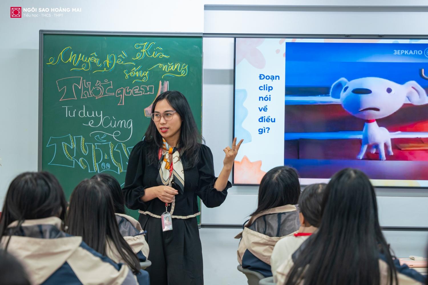 Tiết chuyên đề lim “Rèn luyện tư duy cùng thắng”: Lớp 7B0 góp sức xây dựng môi trường học đường văn minh
