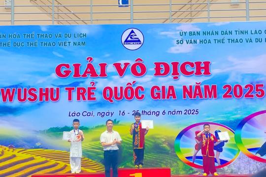 Chúc mừng hai “Võ sĩ nhí” Ngôi sao Hoàng Mai lập thành tích xuất sắc tại các đấu trường vô địch trẻ Quốc gia 2025