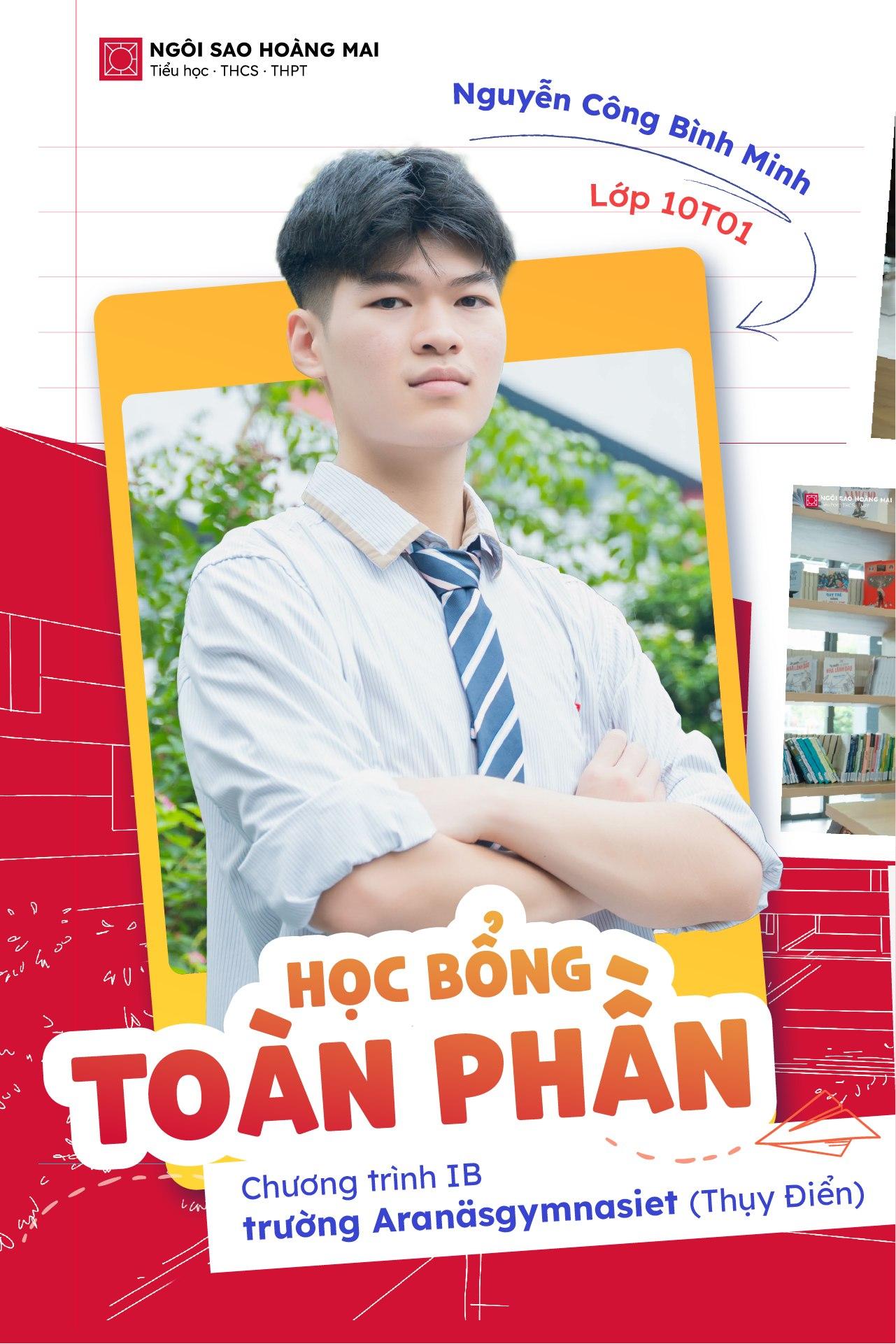 CHÚC MỪNG NGUYỄN CÔNG BÌNH MINH – CHINH PHỤC HỌC BỔNG TOÀN PHẦN TẠI THỤY ĐIỂN TỪ LỚP 10