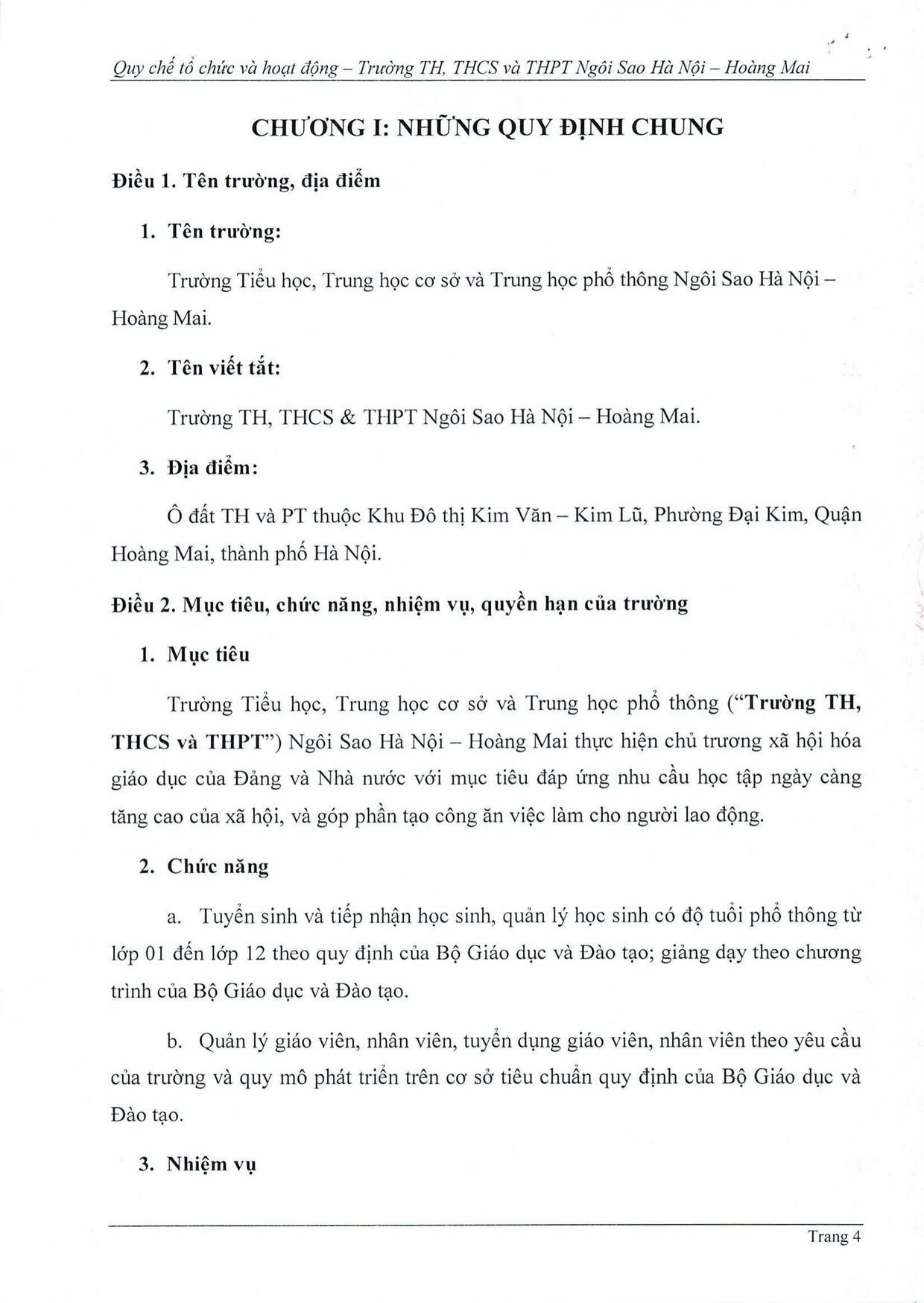 Quy chế tổ chức và hoạt động - trang 3