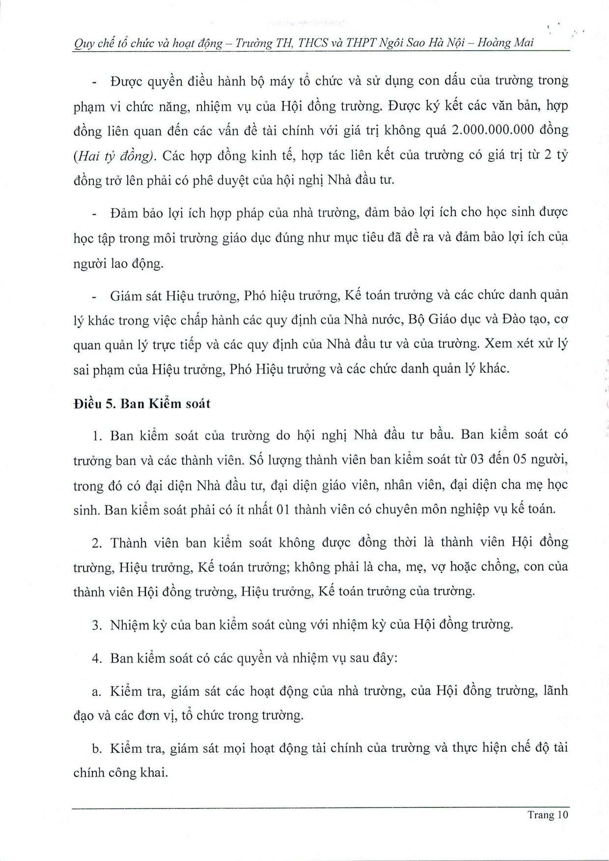 Quy chế tổ chức và hoạt động - trang 9