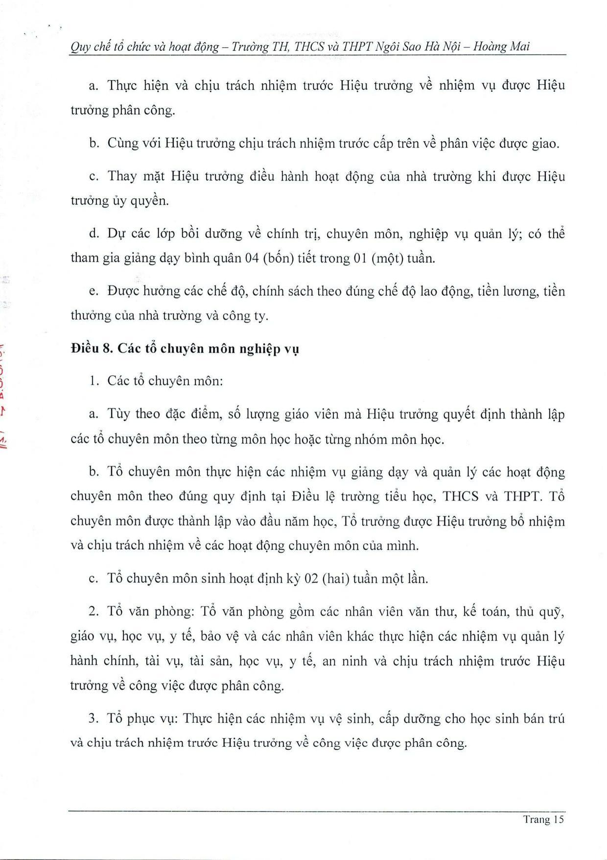 Quy chế tổ chức và hoạt động - trang 14