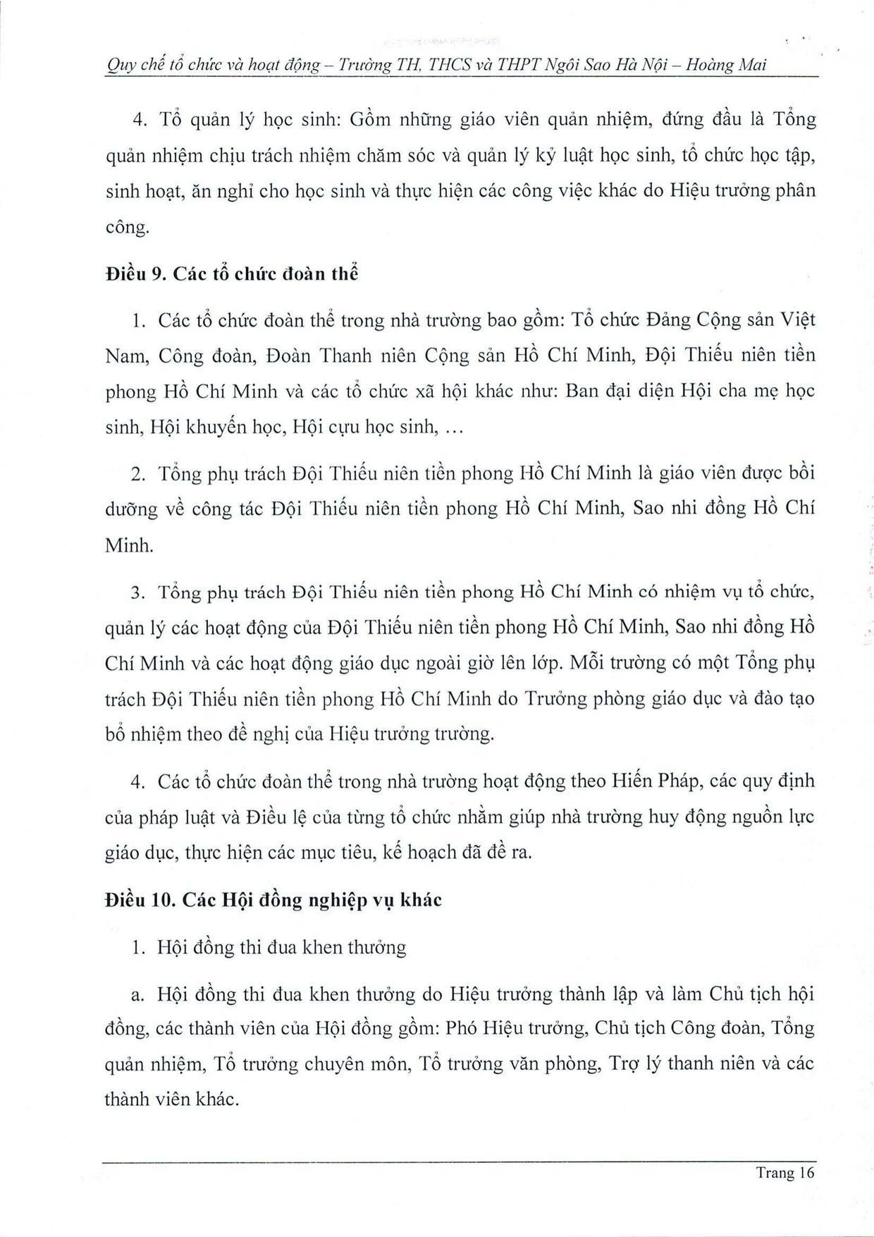 Quy chế tổ chức và hoạt động - trang 15