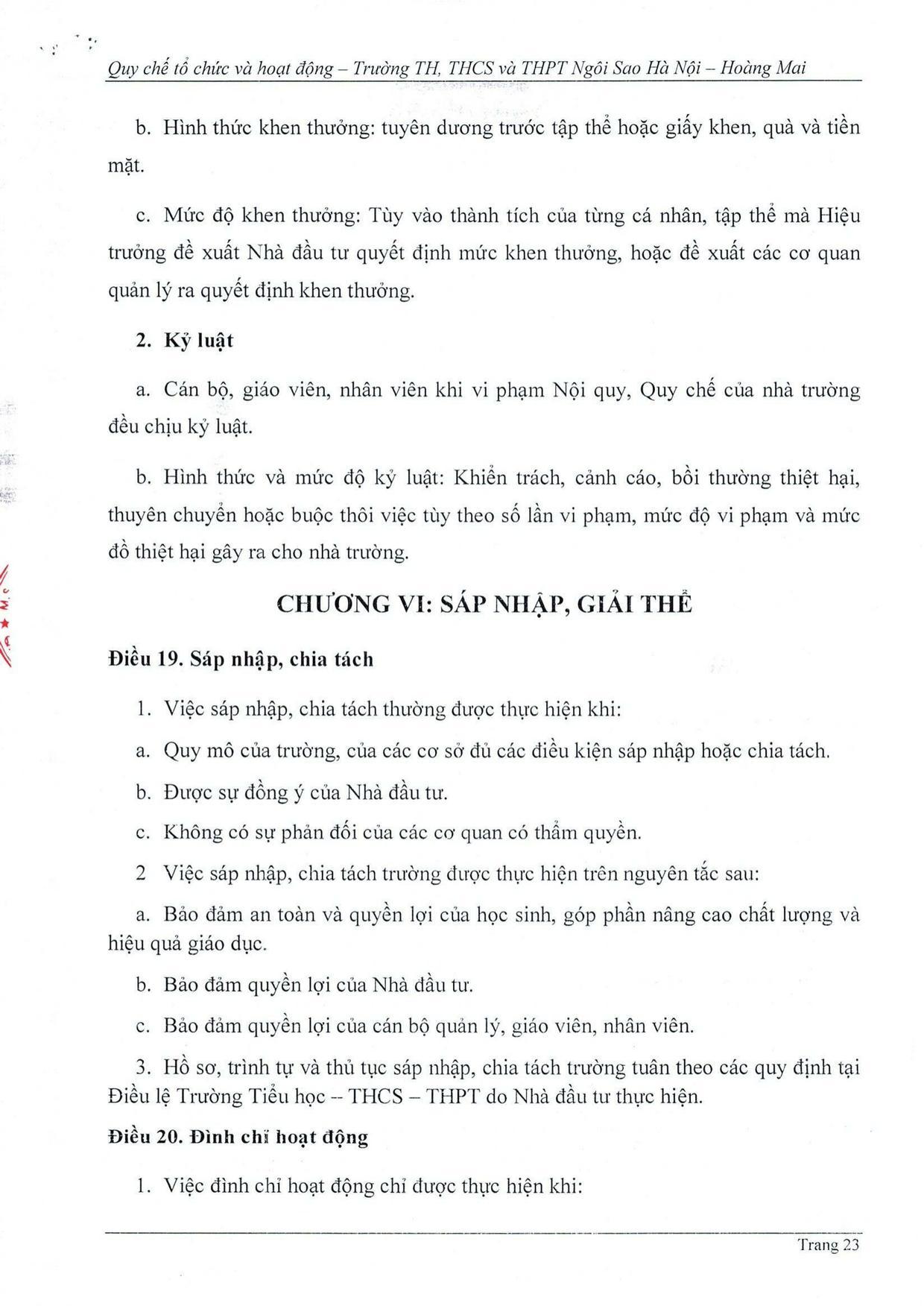 Quy chế tổ chức và hoạt động - trang 22
