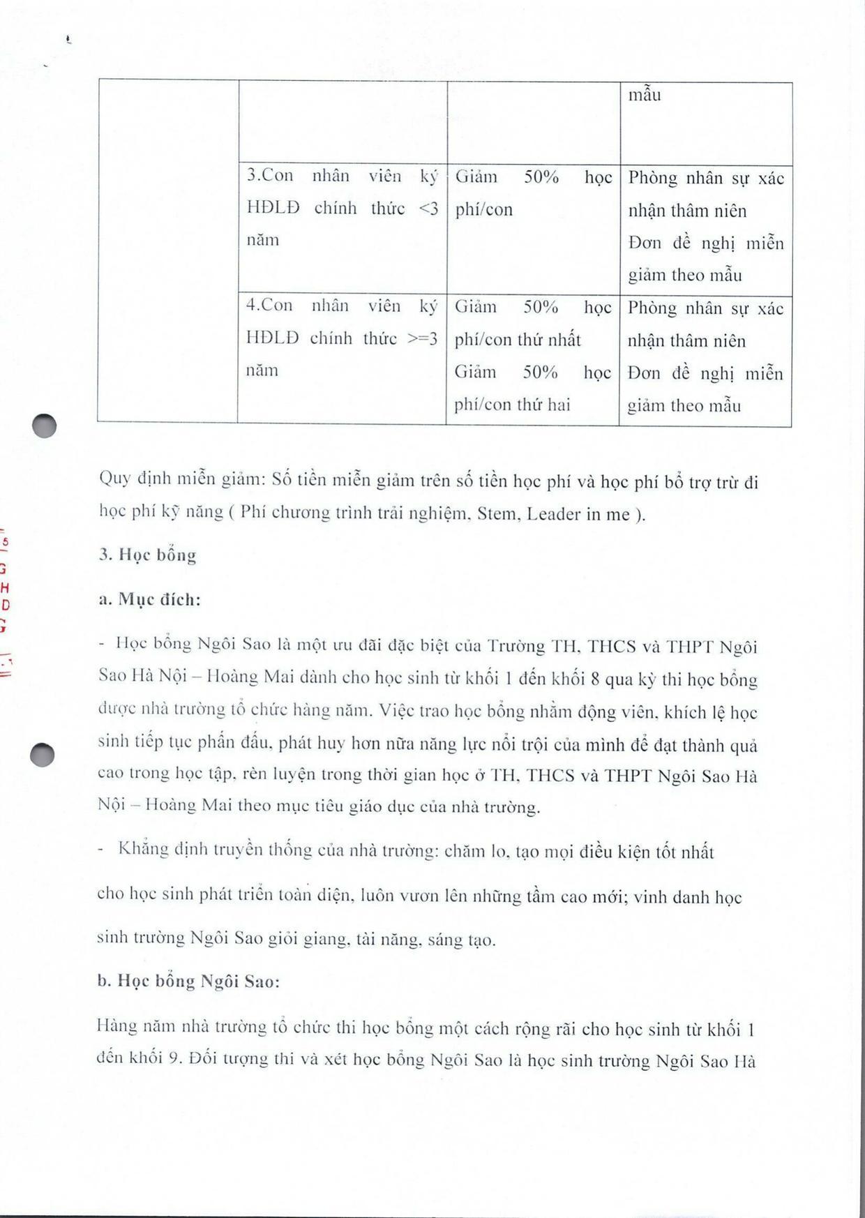 Thông báo các khoản thu năm học 2024-2025 - trang 3