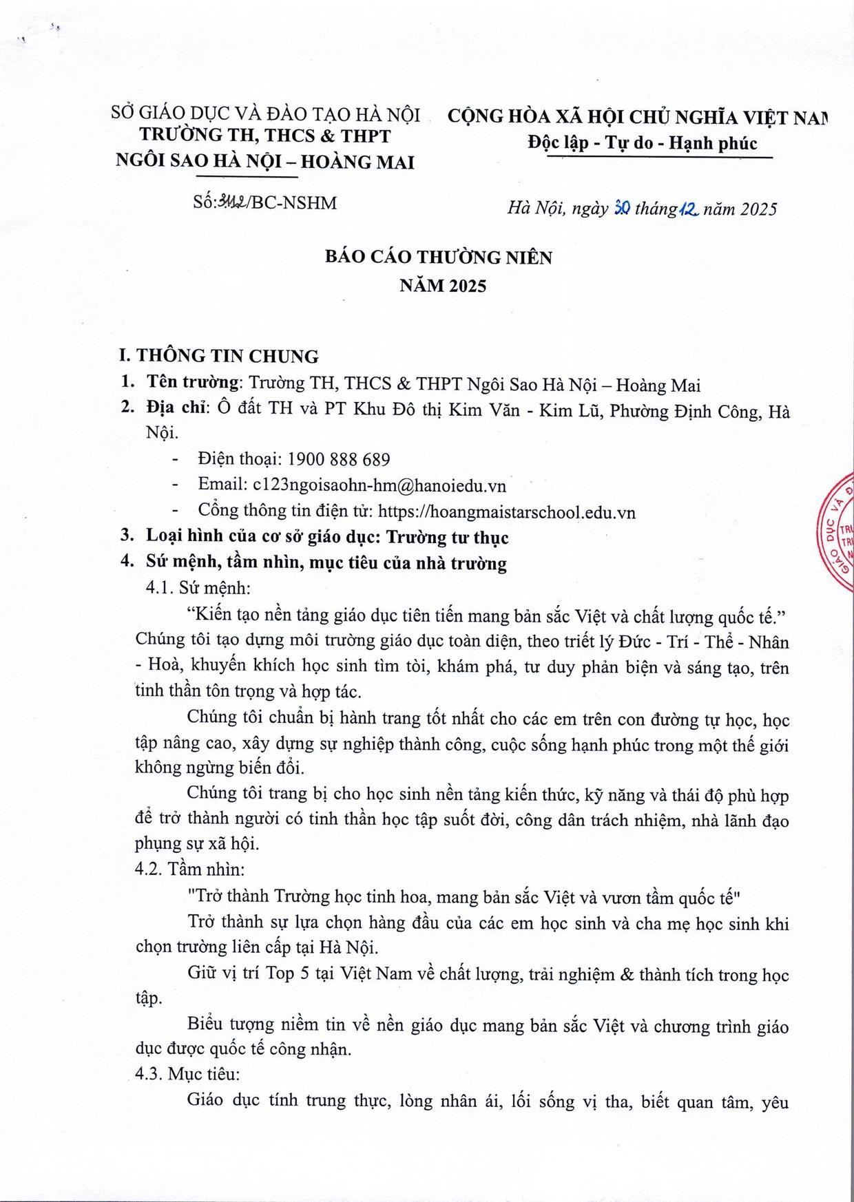 Báo cáo thường niên năm 2025 - trang 1