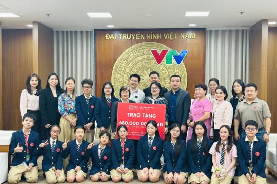 Trường Ngôi Sao Hoàng Mai hỗ trợ 680 triệu đồng xây cầu tại tỉnh Bình Định