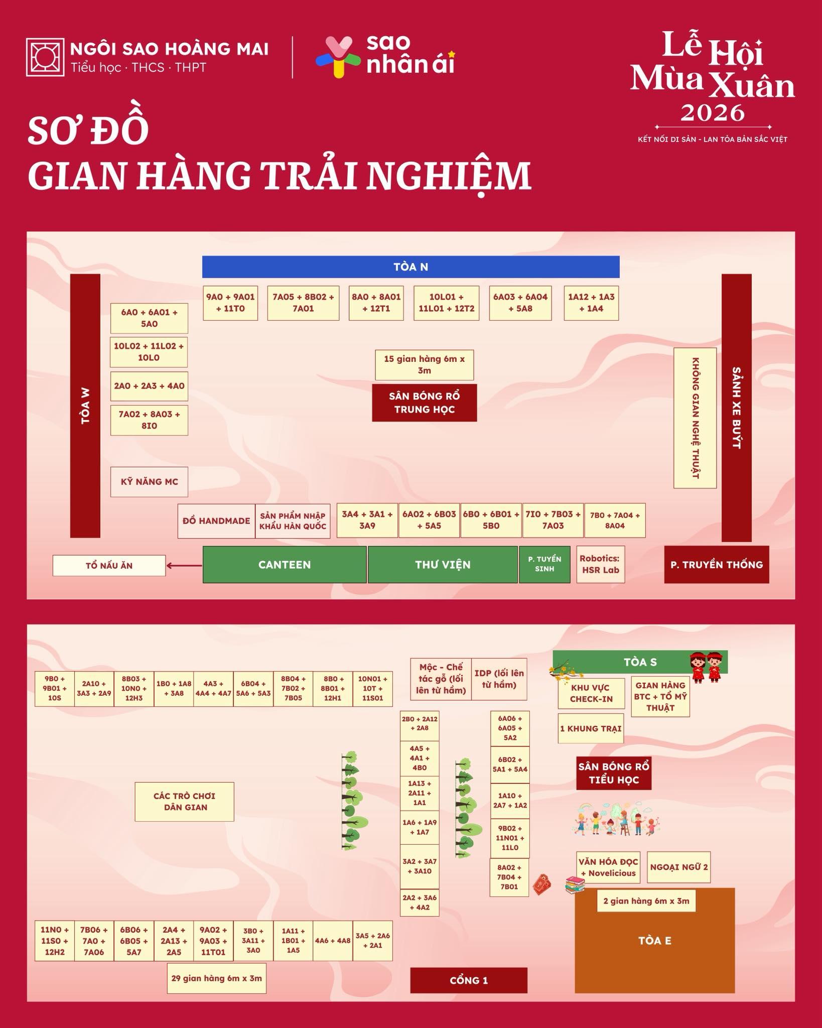 SƠ ĐỒ GIAN HÀNG LỄ HỘI MÙA XUÂN 2026 CHÍNH THỨC “LÊN SÓNG” – SẴN SÀNG KHÁM PHÁ KHÔNG GIAN LỄ HỘI RỰC RỠ