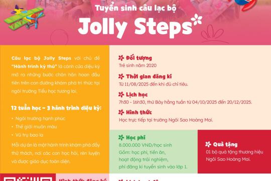 JOLLY STEPS 2025 – MỘT NGÔI TRƯỜNG - MỘT HÀNH TRÌNH - MỘT TƯƠNG LAI VỮNG CHẮC