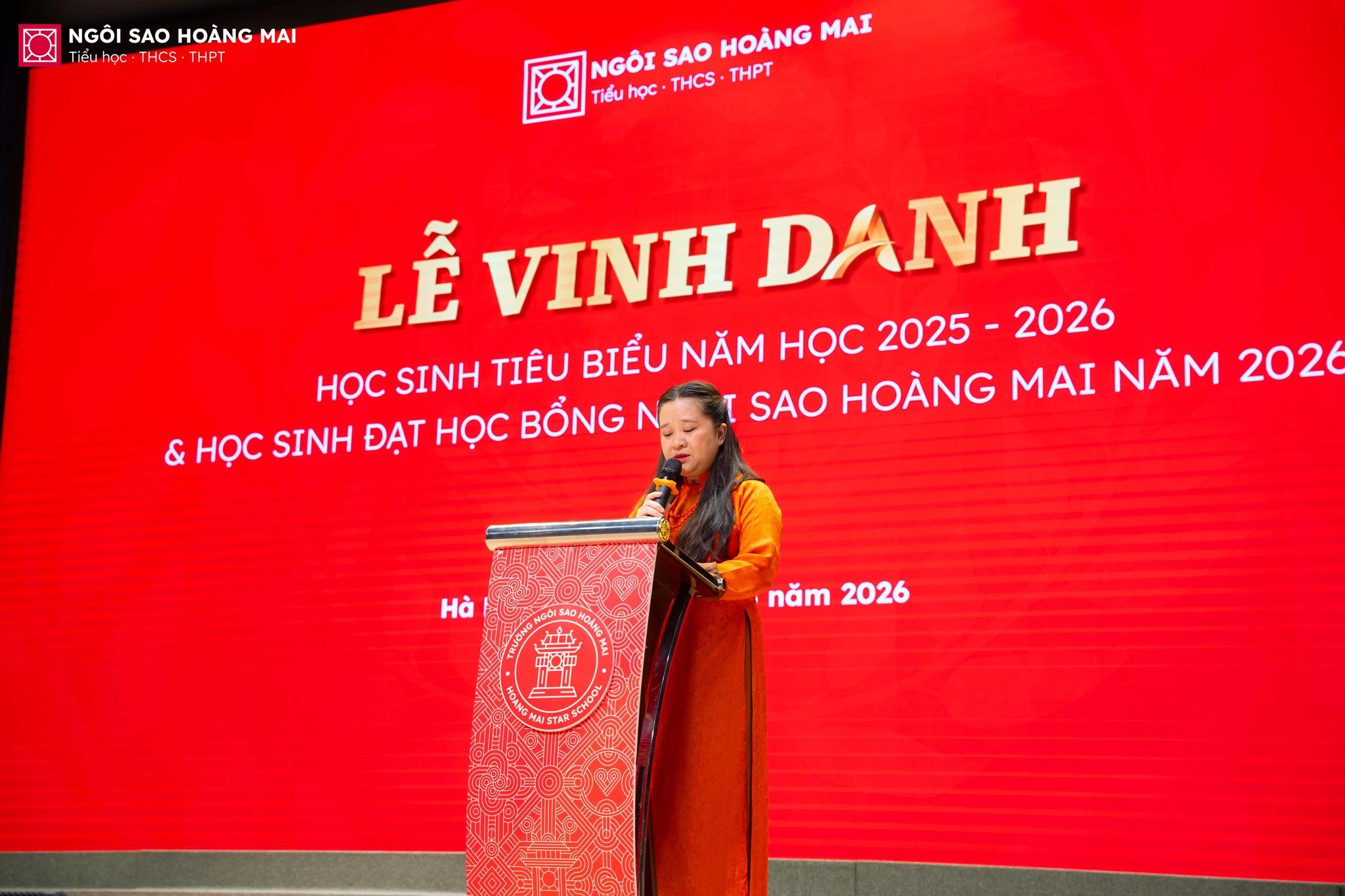 LỄ VINH DANH 215 HỌC SINH TIÊU BIỂU NĂM HỌC 2025–2026 & TRAO 74 SUẤT HỌC BỔNG NGÔI SAO HOÀNG MAI 2026