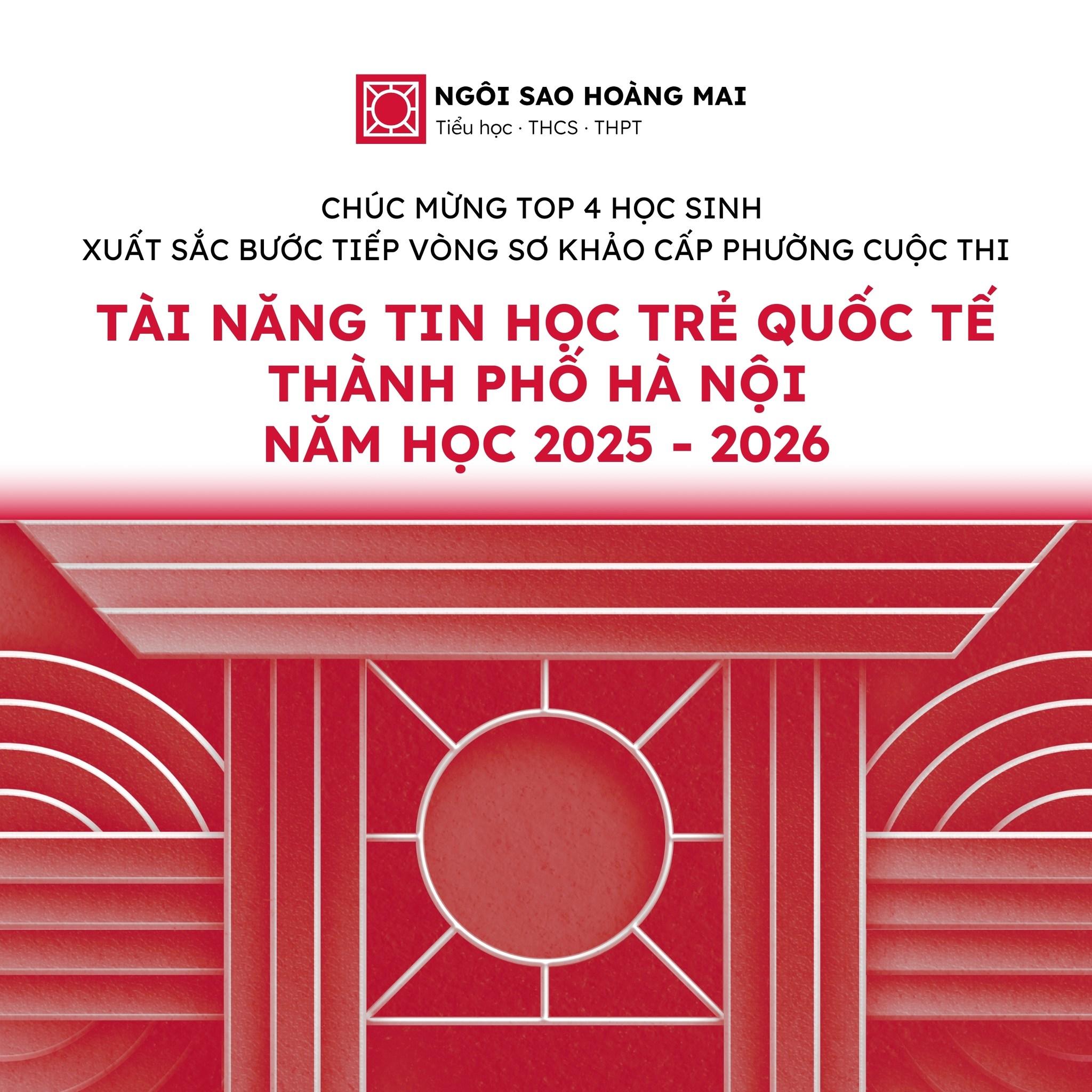 TỪ SÂN CHƠI TIN HỌC TRẺ QUỐC TẾ – HÀ NỘI: CHIẾN BINH NHÍ NGÔI SAO HOÀNG MAI BỨT PHÁ VÀ TỎA SÁNG